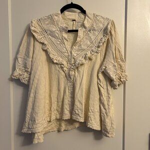 Free People Walk In The Park Top in Off-White